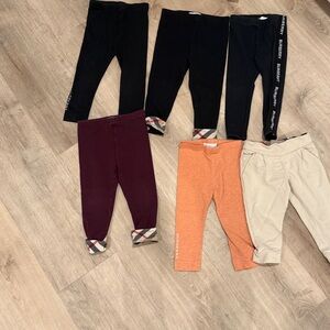 Burberry Kids Leggings - Black, Burgundy, Orange